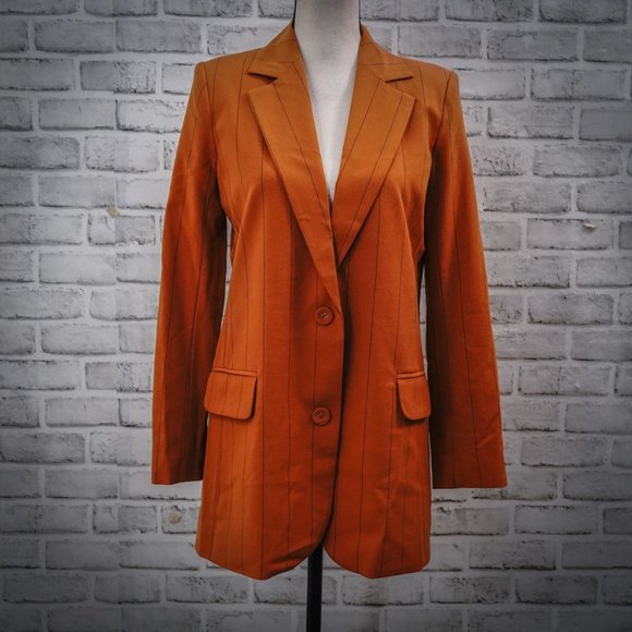 Danielle Bernstein Pinstripe Blazer, XS - Picture 1 of 5